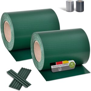 Juskys Rouleau de Brise-Vue PVC Vert - Protection pour Clôture - 70m - Publicité Juskys Rouleau de Brise-Vue PVC Vert - Protection pour Clôture - 70m - Publicité