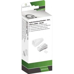 Quadrios Network Connectors 8P8C White - Network Connectors Quadrios Network Connectors 8P8C White - Network Connectors