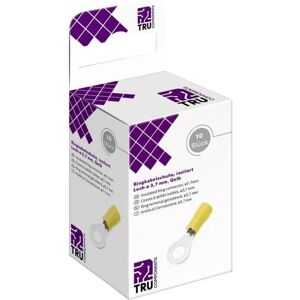 TRU Components T2010C292 Ring Terminal - Yellow - 6.0 mm² - 3.7 mm Hole - Pack of 10 TRU Components T2010C292 Ring Terminal - Yellow - 6.0 mm² - 3.7 mm Hole - Pack of 10