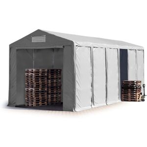 TOOLPORT 6x12m Grey Storage Tent - Waterproof PVC 850, Expandable TOOLPORT 6x12m Grey Storage Tent - Waterproof PVC 850, Expandable