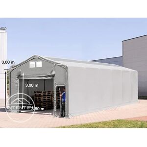 Toolport 6x12m - 3,0m sivut PVC teollisuus teltta - Vesitiivis, Harmaa Toolport 6x12m - 3,0m sivut PVC teollisuus teltta - Vesitiivis, Harmaa