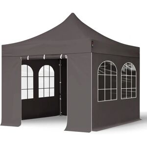 TOOLPORT 3x3m PES 750 Pop Up Gazebo PREMIUM Steel - Sidewalls Windows TOOLPORT 3x3m PES 750 Pop Up Gazebo PREMIUM Steel - Sidewalls Windows