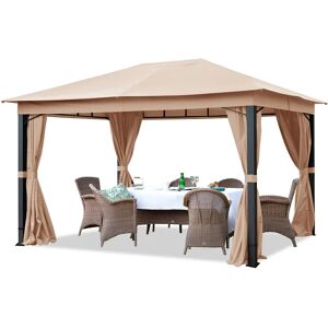 Toolport Garden Gazebo Sunset Premium - Waterproof Cappuccino 3x4m - Garden Gazebo Toolport Garden Gazebo Sunset Premium - Waterproof Cappuccino 3x4m - Garden Gazebo