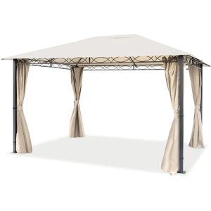 TOOLPORT Garden Gazebo 3x4m Champagne Waterproof - Garden Gazebo TOOLPORT Garden Gazebo 3x4m Champagne Waterproof - Garden Gazebo
