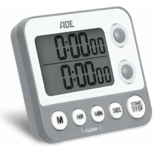 ADE TD2100-2 - Szary/Biały - Podwójny Timer - Zegar kuchenny ADE TD2100-2 - Szary/Biały - Podwójny Timer - Zegar kuchenny