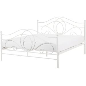 Beliani Bed LYRA - European King Size - White - Metal Beliani Bed LYRA - European King Size - White - Metal