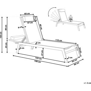 Beliani Sun Lounger Catania II white Beliani Sun Lounger Catania II white