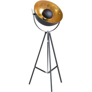 Beliani Black & Gold Industrial Tripod Floor Lamp - 165 cm Beliani Black & Gold Industrial Tripod Floor Lamp - 165 cm