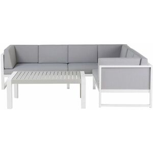 Beliani Brand CASTELLA Grey Modular Garden Corner Sofa Set - Garden Corner Sofa Set Beliani Brand CASTELLA Grey Modular Garden Corner Sofa Set - Garden Corner Sofa Set