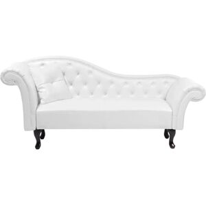 Beliani LATTES Chaise Longue en Simili Cuir Blanc - Canapé Long - Publicité Beliani LATTES Chaise Longue en Simili Cuir Blanc - Canapé Long - Publicité