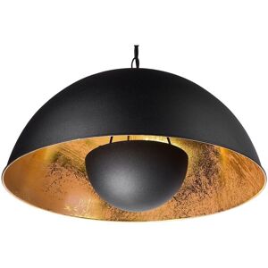 Beliani Ceiling Lamp Black Metal 158 cm Pendant Dome Industrial Beliani Ceiling Lamp Black Metal 158 cm Pendant Dome Industrial