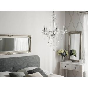 Beliani Silver Model Locone - 5 Light Crystal Ceiling Lamp Beliani Silver Model Locone - 5 Light Crystal Ceiling Lamp