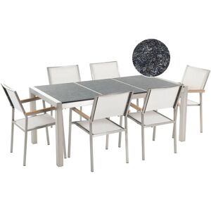 Beliani GROSSETO White 6-Seater Dining Set - Garden Furniture Beliani GROSSETO White 6-Seater Dining Set - Garden Furniture