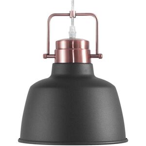 Beliani Ceiling Lamp Graphite Grey Metal - Industrial Pendant Light Beliani Ceiling Lamp Graphite Grey Metal - Industrial Pendant Light