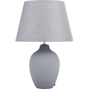 Beliani FERGUS Ceramic Grey Table Lamp - Retro Style Beliani FERGUS Ceramic Grey Table Lamp - Retro Style