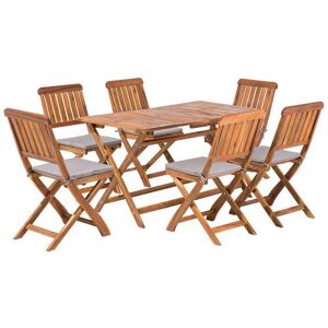 Beliani Garden Dining Set Acacia Wood 6 Seater - Garden Dining Set Beliani Garden Dining Set Acacia Wood 6 Seater - Garden Dining Set