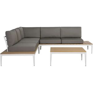 Beliani Garden Corner Sofa Set Grey Cushions - Garden Corner Sofa Set Beliani Garden Corner Sofa Set Grey Cushions - Garden Corner Sofa Set