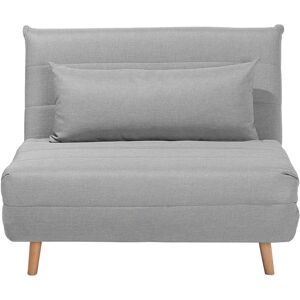 Beliani Small Sofa Bed Light Grey - Sofa Bed Beliani Small Sofa Bed Light Grey - Sofa Bed