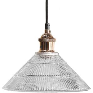 Beliani Pendant Lamp Transparent Glass Copper - Pendant Light Beliani Pendant Lamp Transparent Glass Copper - Pendant Light