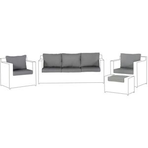 Beliani Outdoor Cushion Set Grey Water Resistant - Outdoor Cushion Covers Beliani Outdoor Cushion Set Grey Water Resistant - Outdoor Cushion Covers