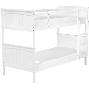 Beliani Double Bed White Pine Wood EU Single Size 3ft High Sleeper Children Kids Bedroom - Bunk Bed Beliani Double Bed White Pine Wood EU Single Size 3ft High Sleeper Children Kids Bedroom - Bunk Bed