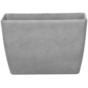 Beliani Plant Pot Grey Stone - Modern Garden Decor Beliani Plant Pot Grey Stone - Modern Garden Decor