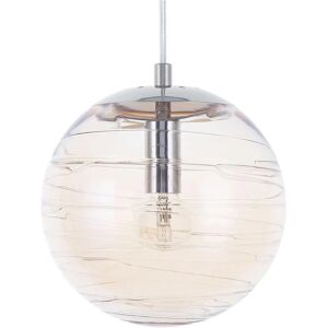 Beliani Pendant Lamp Gold - Spherical Glass Amber Modern Globe Ceiling Light Beliani Pendant Lamp Gold - Spherical Glass Amber Modern Globe Ceiling Light