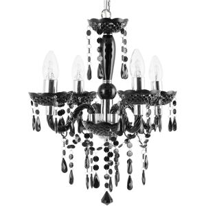 Beliani Black Crystal Chandelier KALANG - Chandelier Beliani Black Crystal Chandelier KALANG - Chandelier