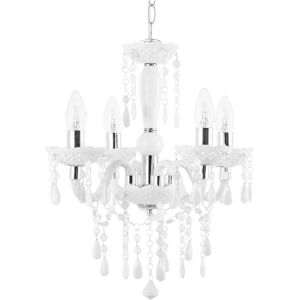 Beliani KALANG White 4-Light Chandelier - Ceiling Light Beliani KALANG White 4-Light Chandelier - Ceiling Light