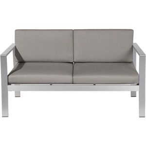 Beliani Garden Sofa Dark Grey Aluminium Frame Outdoor 2 Seater - Garden furniture Beliani Garden Sofa Dark Grey Aluminium Frame Outdoor 2 Seater - Garden furniture