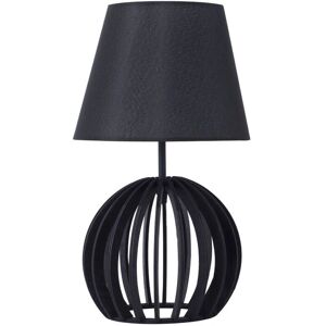 Beliani Wooden Base Black Table Lamp - Modern Lighting Beliani Wooden Base Black Table Lamp - Modern Lighting
