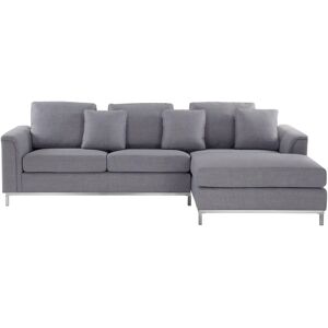 Beliani OSLO Corner Sofa Light Grey - Corner Sofa Beliani OSLO Corner Sofa Light Grey - Corner Sofa