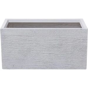 Maceta de fibra de arcilla blanca Beliani MYRA - Decoración de jardín interior y exterior Maceta de fibra de arcilla blanca Beliani MYRA - Decoración de jardín interior y exterior