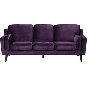 Beliani Violet Velvet 3-Seater Sofa - Living Room Furniture Beliani Violet Velvet 3-Seater Sofa - Living Room Furniture