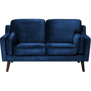 Beliani Navy Blue 2 Seater Velvet Sofa - Sofa Beliani Navy Blue 2 Seater Velvet Sofa - Sofa