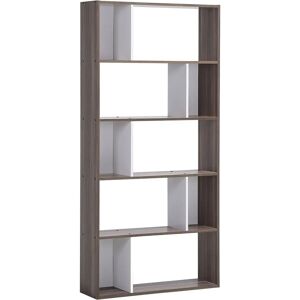 Beliani Bookcase Dark Wood ORILLA - 5 Tier Shelves - Bookcase Beliani Bookcase Dark Wood ORILLA - 5 Tier Shelves - Bookcase