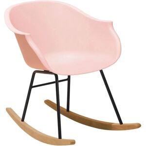 Beliani Pink Modern Scandinavian Rocking Chair - Rocking Chair Beliani Pink Modern Scandinavian Rocking Chair - Rocking Chair