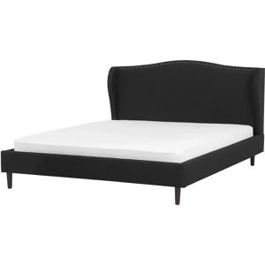 Beliani Bed Colmar Super King Size Fabric Black - Bed Beliani Bed Colmar Super King Size Fabric Black - Bed