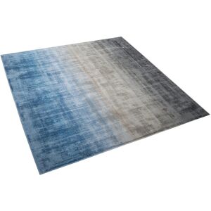 Beliani Viscose Rug Grey Blue 200x200 - Rug Beliani Viscose Rug Grey Blue 200x200 - Rug
