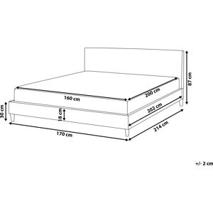 Beliani King Size Bed Beige - Bed Beliani King Size Bed Beige - Bed