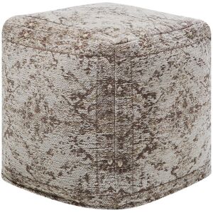 Pouffe en Coton Marron Vintage Boho - Beliani - Publicité Pouffe en Coton Marron Vintage Boho - Beliani - Publicité