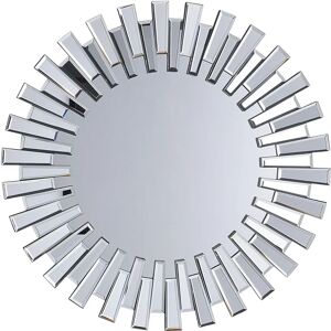 Beliani Silver Sunburst Round Mirror - Mirror Beliani Silver Sunburst Round Mirror - Mirror