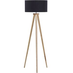 Beliani NITRA Black Wooden Tripod Floor Lamp - Floor Lamp Beliani NITRA Black Wooden Tripod Floor Lamp - Floor Lamp