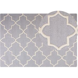 Beliani Wool Rug Grey 160 x 230 cm - Rug Beliani Wool Rug Grey 160 x 230 cm - Rug