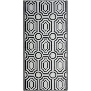 Beliani Outdoor Rug - Reversible Pattern 90x180cm - Black Beliani Outdoor Rug - Reversible Pattern 90x180cm - Black