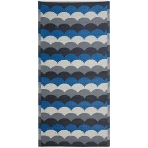 Beliani Outdoor Rug - Blue Geometric Pattern - 90x180cm Beliani Outdoor Rug - Blue Geometric Pattern - 90x180cm
