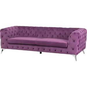 Beliani Velvet 3-Seater Chesterfield Sofa - Sofa Beliani Velvet 3-Seater Chesterfield Sofa - Sofa