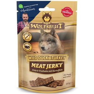 Wolfsblut Meat Jerky Canard Sauvage & Dinde - Friandises pour chiens - Publicité Wolfsblut Meat Jerky Canard Sauvage & Dinde - Friandises pour chiens - Publicité