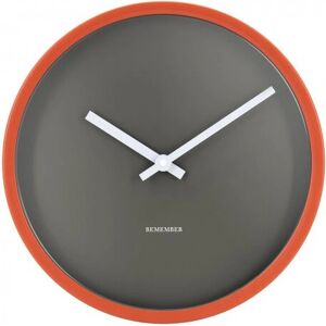 REMEMBER Mocca Quarz-Uhr - Runde Graue Wanduhr REMEMBER Mocca Quarz-Uhr - Runde Graue Wanduhr