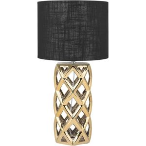 Beliani Gold & Black Ceramic Table Lamp - Table Lamp Beliani Gold & Black Ceramic Table Lamp - Table Lamp